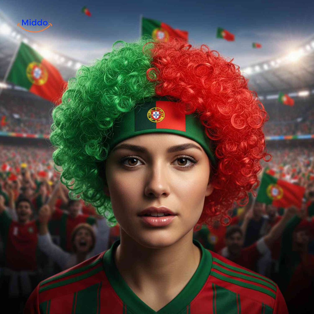 Supporter Pruik Comfortabele Hoofdband - Fan Accessoire voor WK