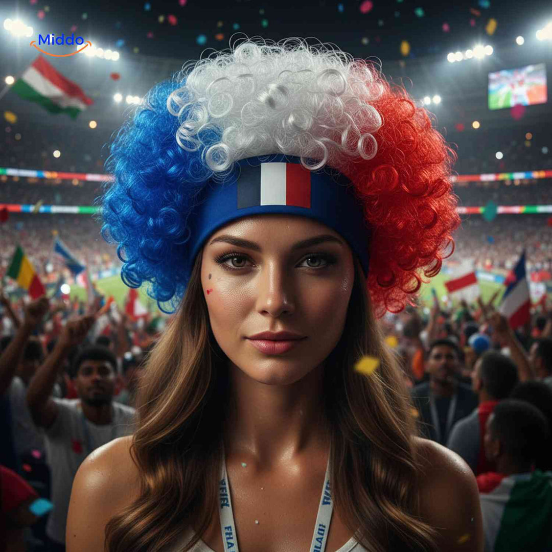 Supporter Pruik Comfortabele Hoofdband - Fan Accessoire voor WK