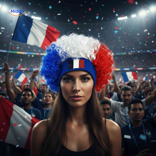 Supporter Pruik Comfortabele Hoofdband - Fan Accessoire voor WK