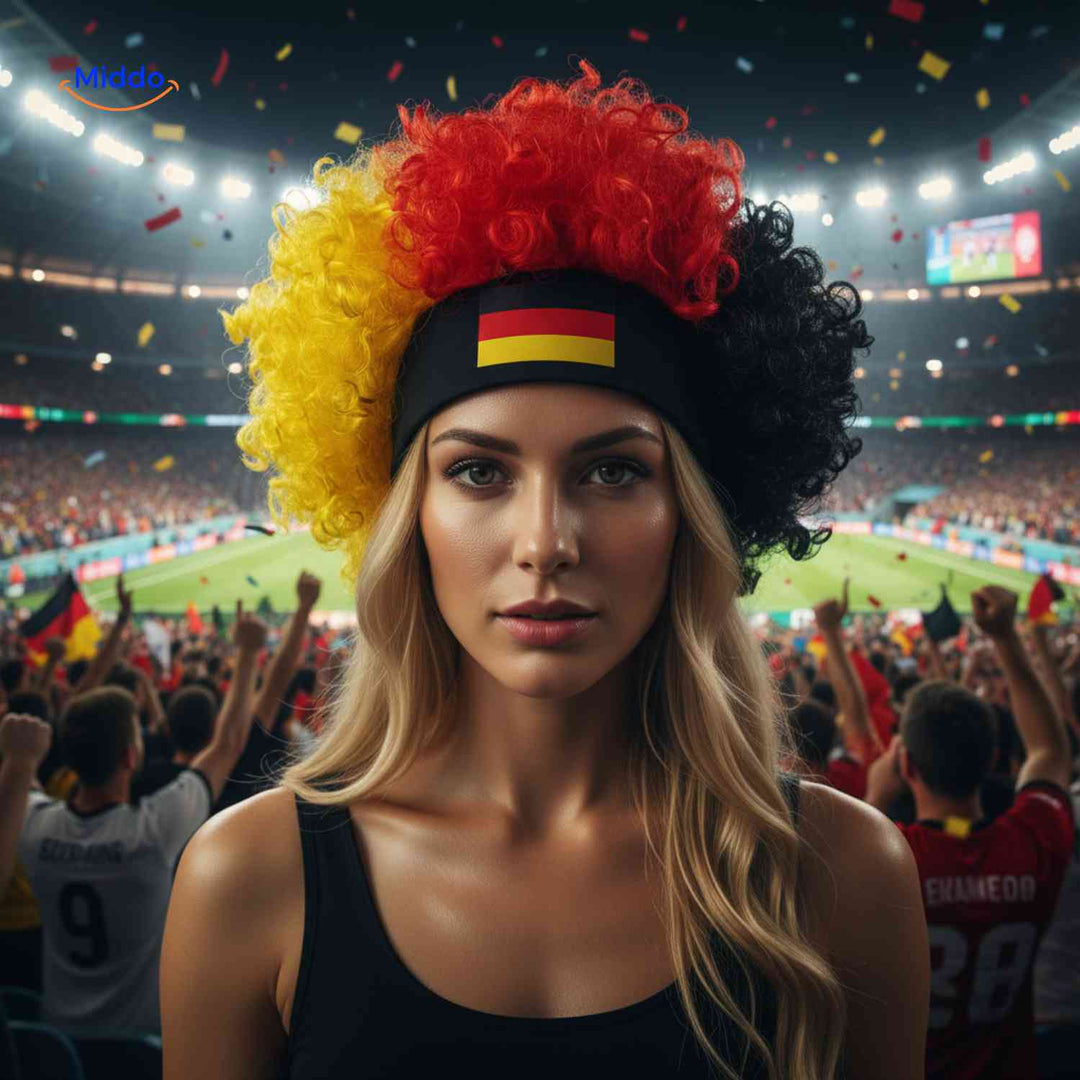 Supporter Pruik Comfortabele Hoofdband - Fan Accessoire voor WK