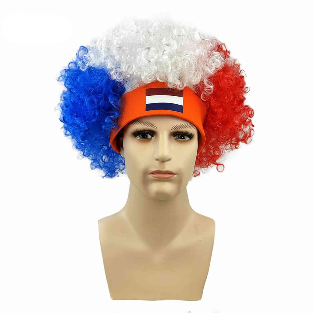 Supporter Pruik Comfortabele Hoofdband - Fan Accessoire voor WK