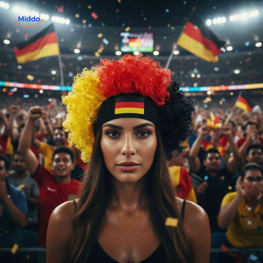 Supporter Pruik Comfortabele Hoofdband - Fan Accessoire voor WK