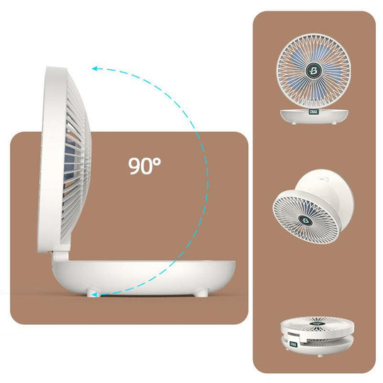 Mini Rechargeable Fan – Table &amp; Wall, Wireless, Quiet