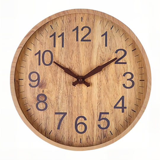 WoodAura – Silent Wooden Wall Clock with a Natural Look