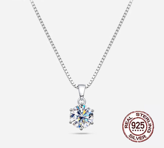 Classic Moissanite Necklace – Shine Like the Star You Are
