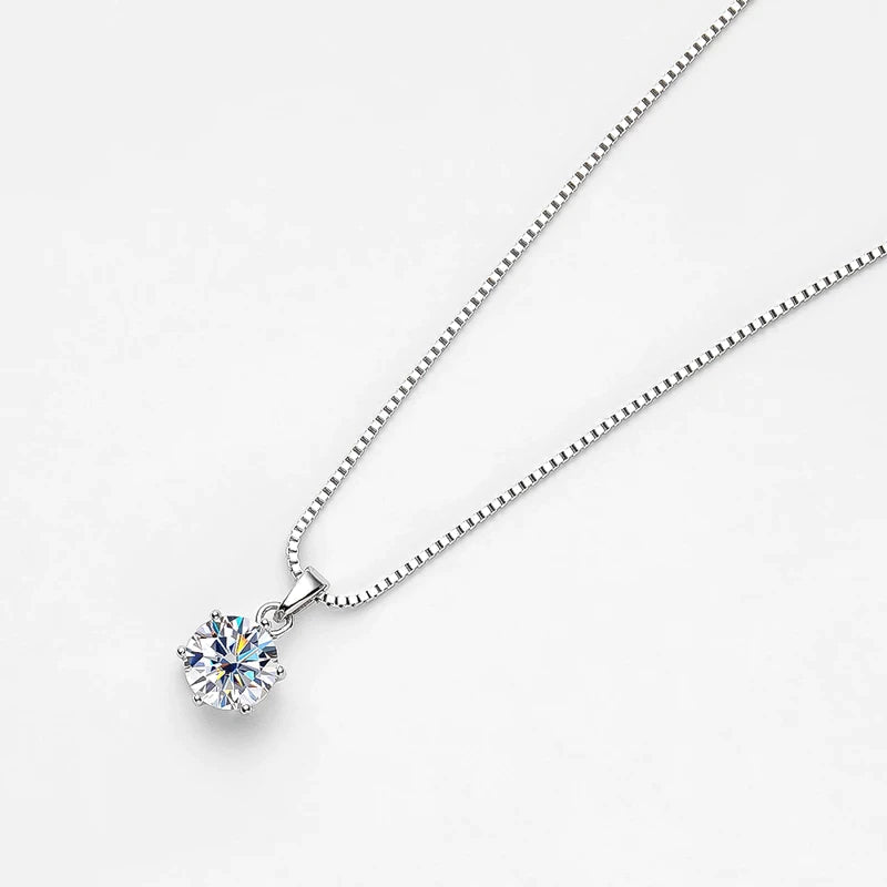 Classic Moissanite Necklace – Shine Like the Star You Are