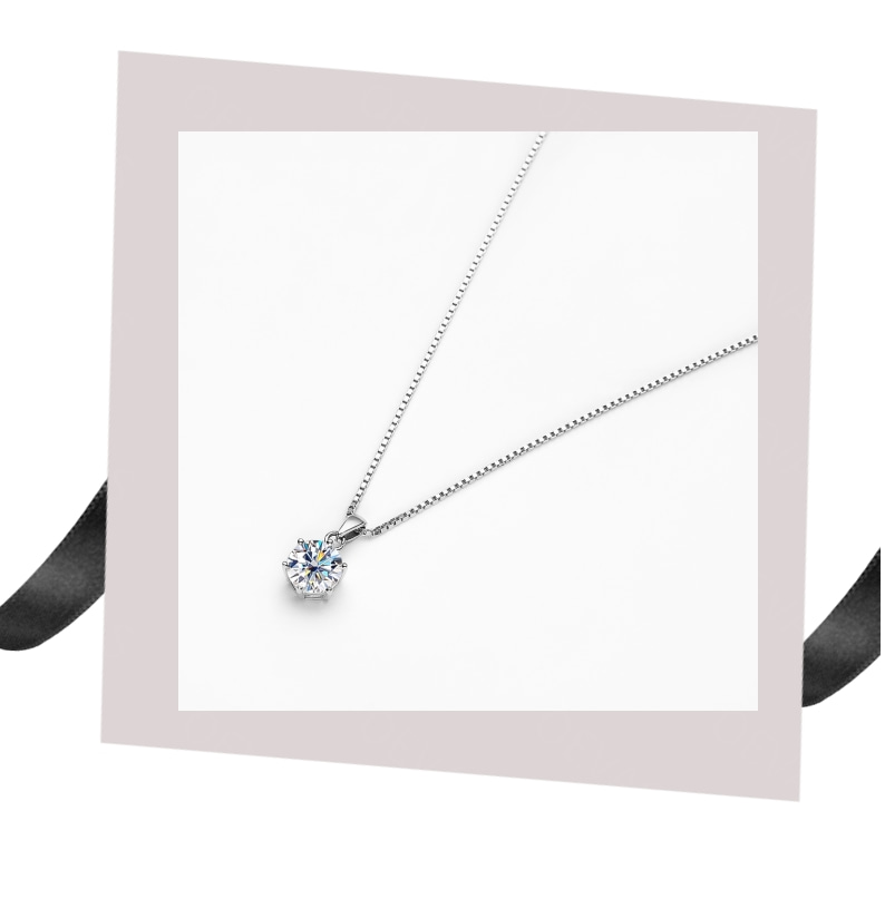 Classic Moissanite Necklace – Shine Like the Star You Are