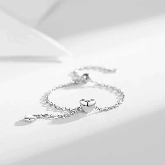 Adjustable Heart Ring with Tassel – Romantic &amp; Playful