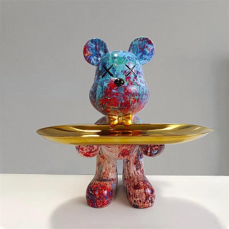 Decorative Bear with Tray – Luxury Home Accessory &amp; Storage Tray