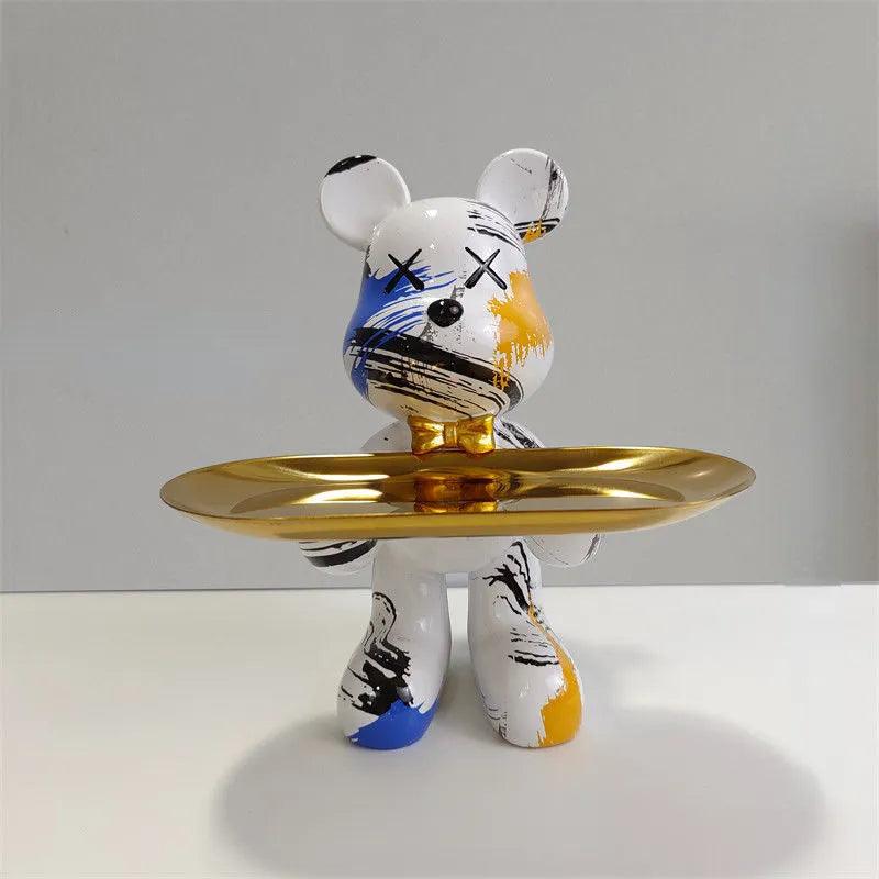 Decorative Bear with Tray – Luxury Home Accessory &amp; Storage Tray