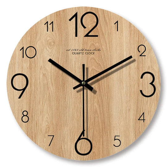 Wood-Look Wall Clock