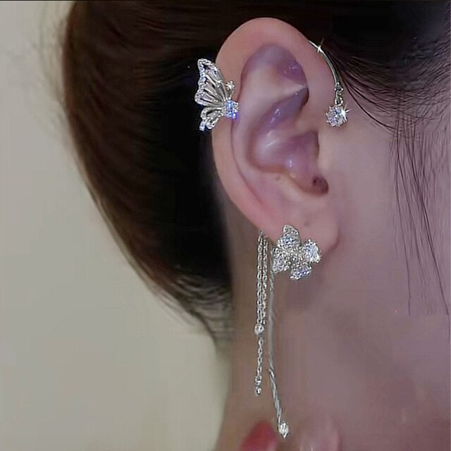 Sparkling Butterfly Ear Cuffs – Luxury Look Without Piercings