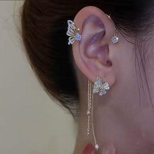 Sparkling Butterfly Ear Cuffs – Luxury Look Without Piercings