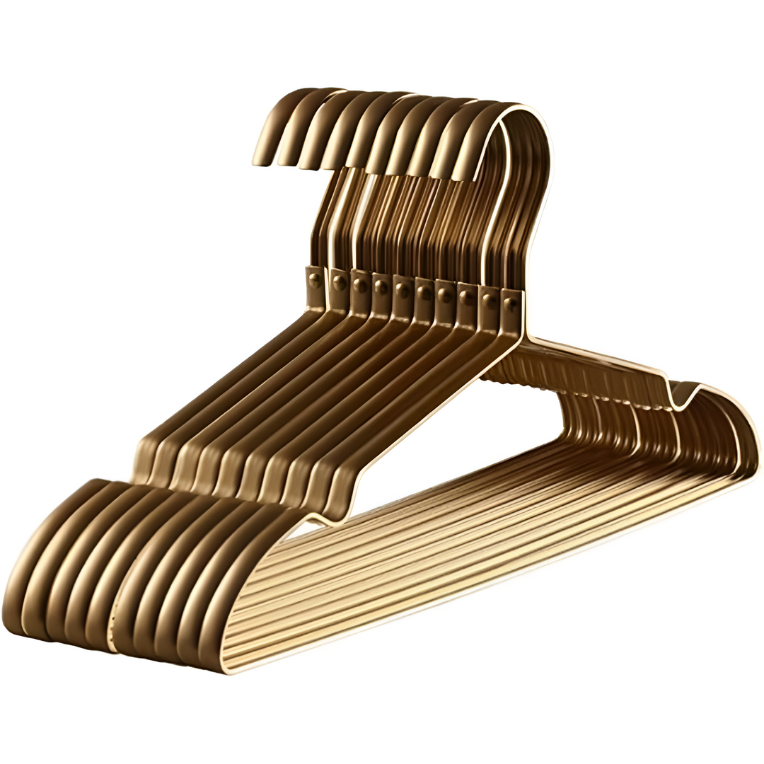 Aluminium Kledinghangers met Antislip Coating - Set van 10 Stuks