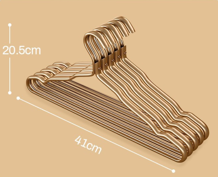 Aluminium Kledinghangers met Antislip Coating - Set van 10 Stuks