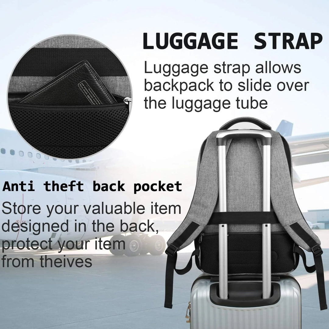 Anti-diefstal Laptop Rugzak – Slim Model met USB-poort