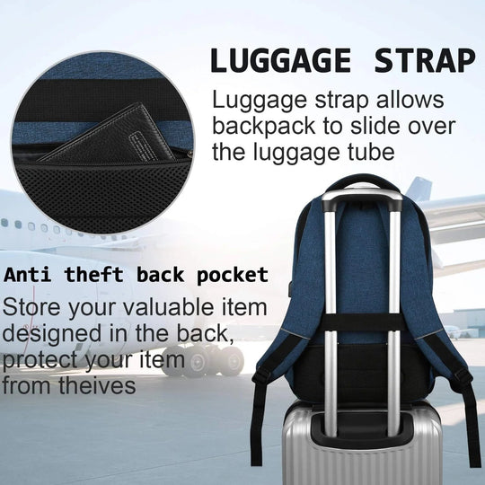Anti-diefstal Laptop Rugzak – Slim Model met USB-poort