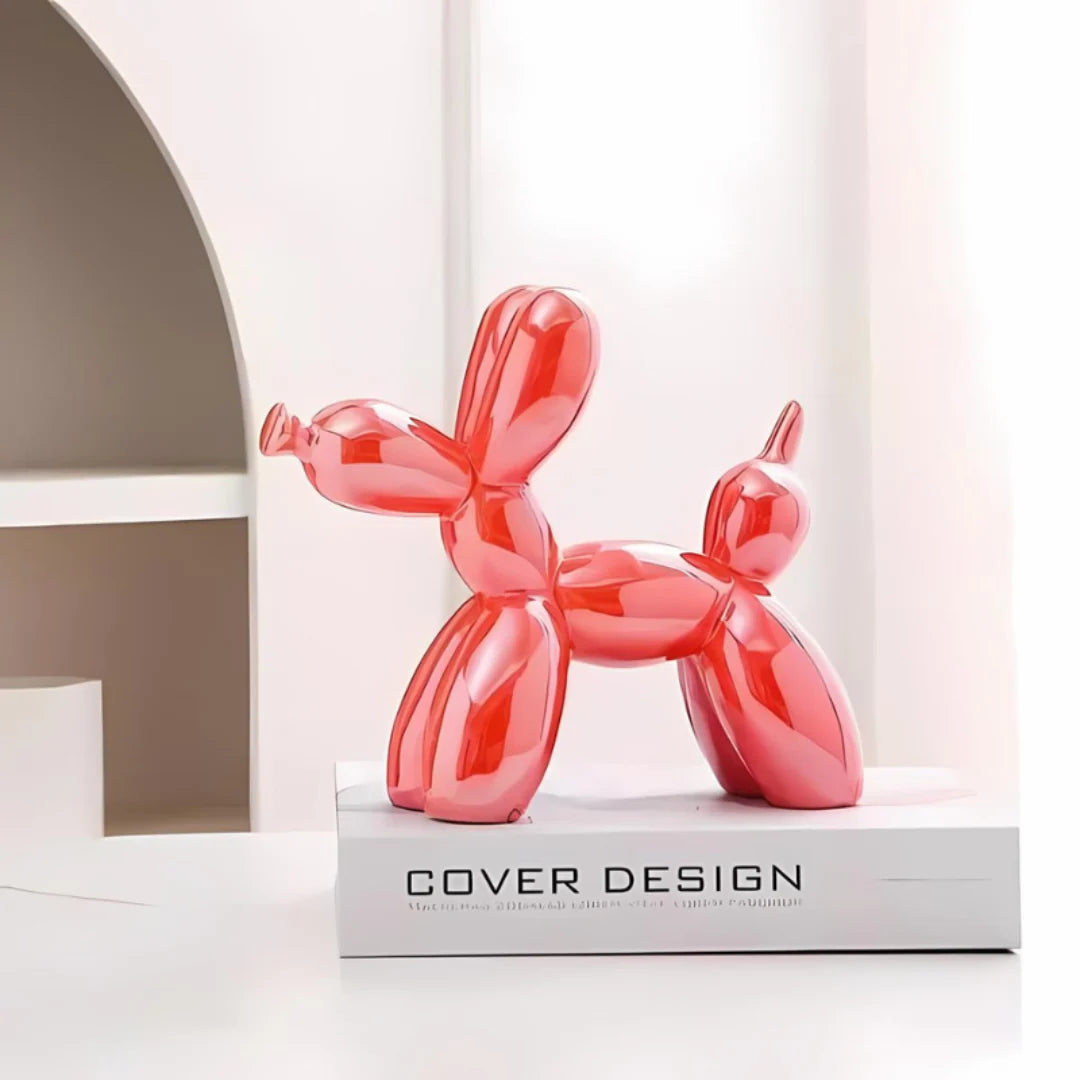 Ballonhond Beeld van Keramiek – Decoratieve Sculptuur voor Interieur