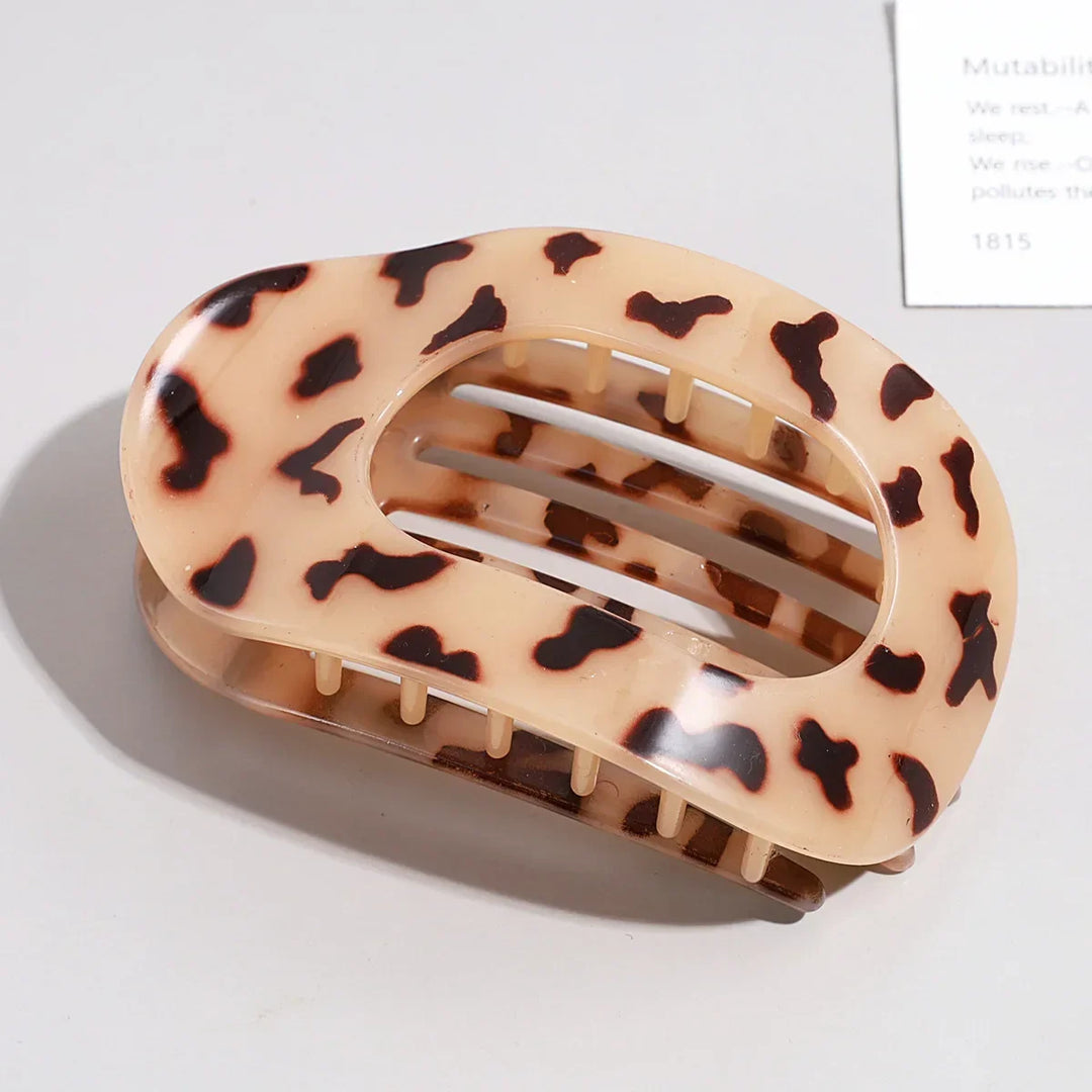 Brenda™ | Mode Ovale Platte Haar Klauw Clips voor Vrouwen Matte Eendenbek Clip Achterkant Broodje Haaraccessoires Eenvoudige Clip Haar ornament