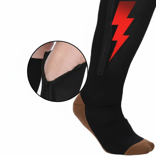 Compressiekousen met Rits Steun &amp; Verlichting