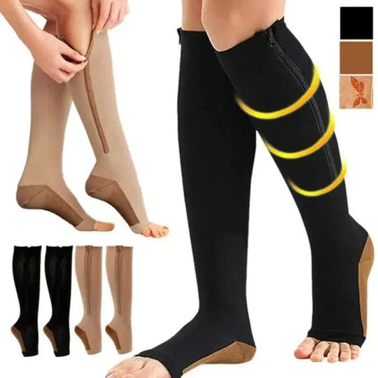 Compressiekousen met Rits Steun &amp; Verlichting