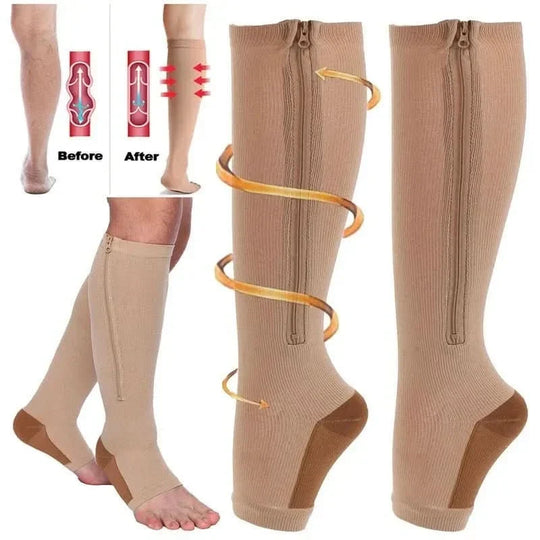 Compressiekousen met Rits Steun &amp; Verlichting