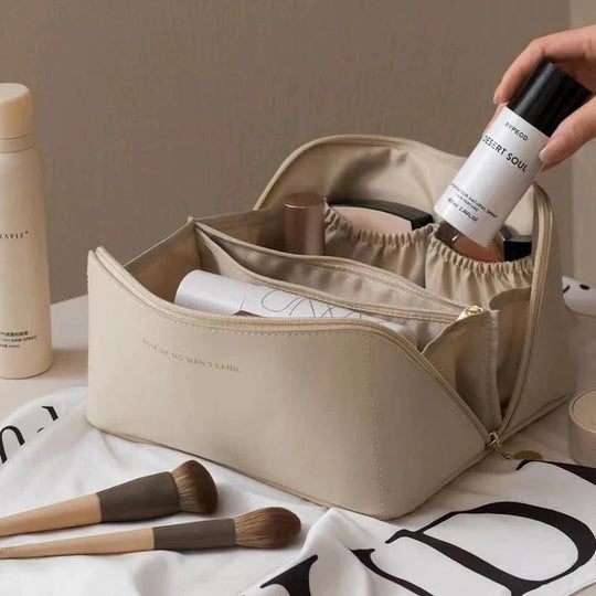 Cosmetische tas reizen groot - elegante make-up organizer voor dames met ritssluiting