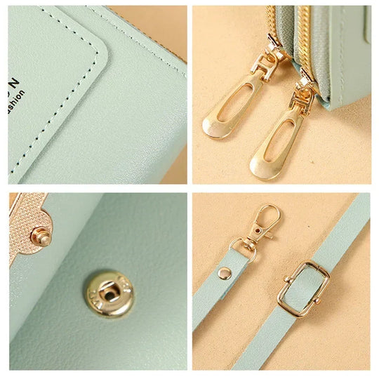 Crossbody Telefoontas Dames – PU Leer met Portemonnee &amp; Verstelbare Band