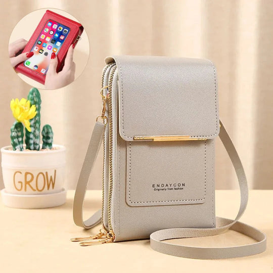 Crossbody Telefoontas Dames – PU Leer met Portemonnee &amp; Verstelbare Band