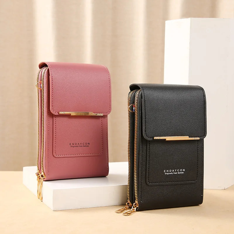 Crossbody Telefoontas Dames – PU Leer met Portemonnee &amp; Verstelbare Band