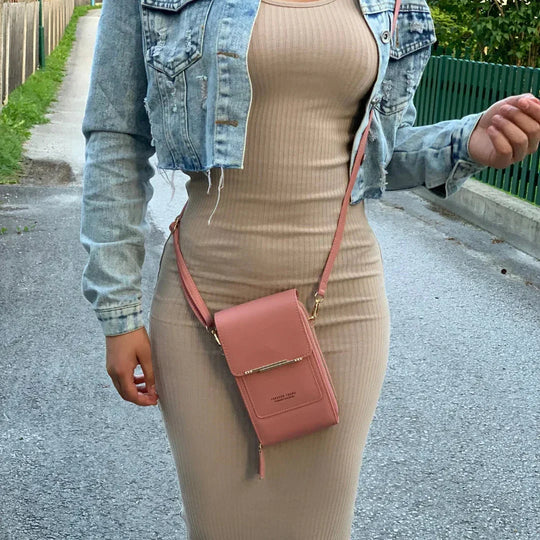 Crossbody Telefoontas voor Dames – PU Leer met Portemonnee