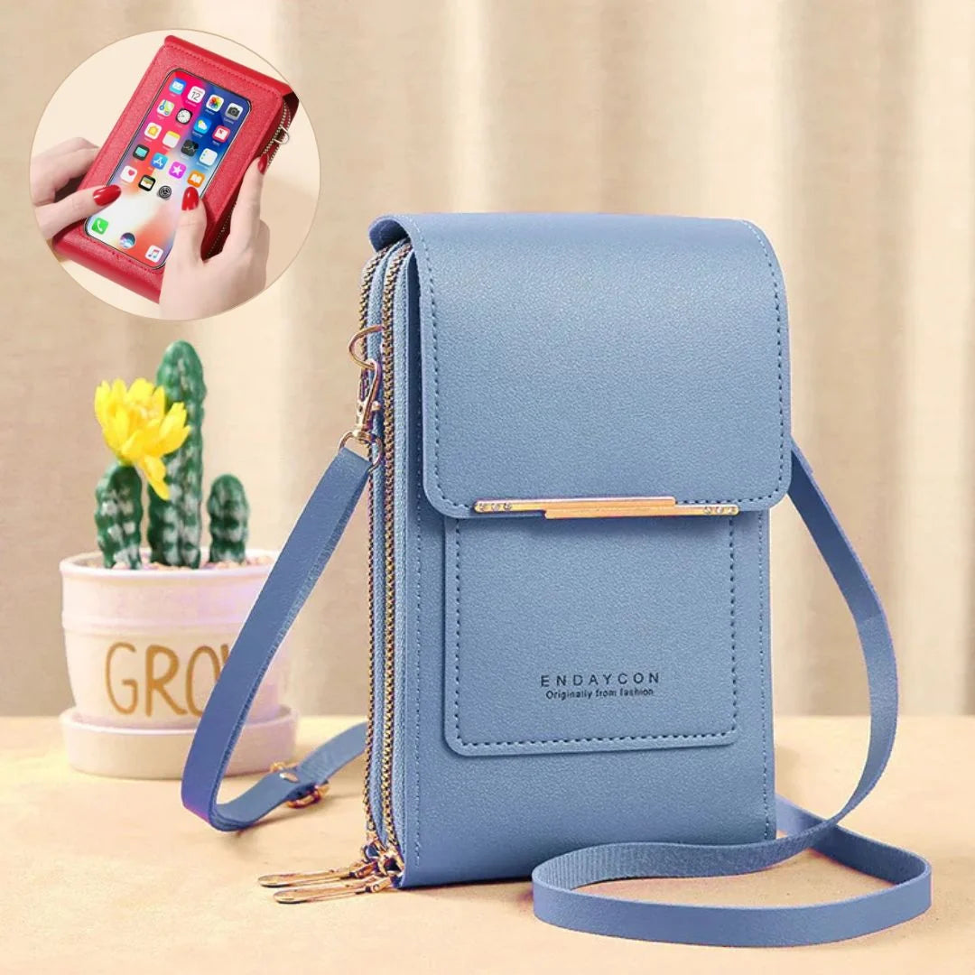 Crossbody Telefoontas voor Dames – PU Leer met Portemonnee