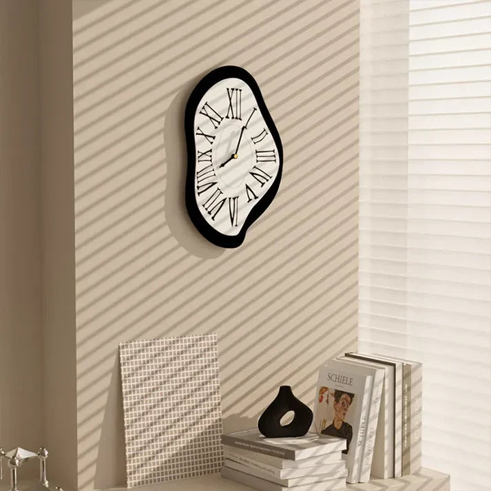 Surrealist Wall Clock with Roman Numerals