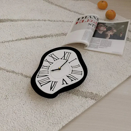 Surrealist Wall Clock with Roman Numerals