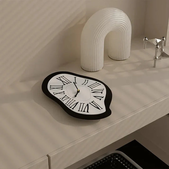 Surrealist Wall Clock with Roman Numerals