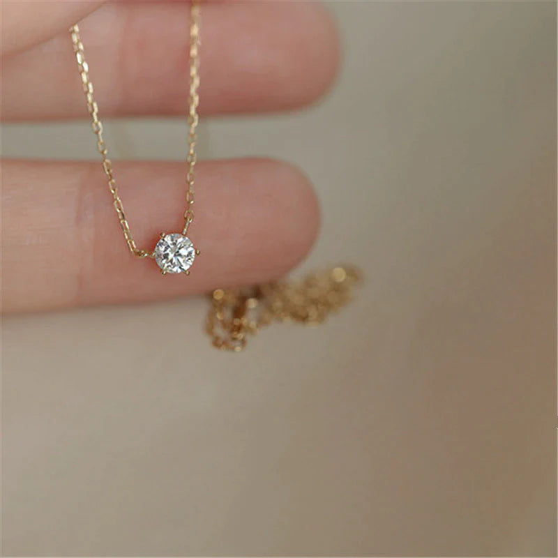 Zircone splendente | Collana unica con zirconi scintillanti