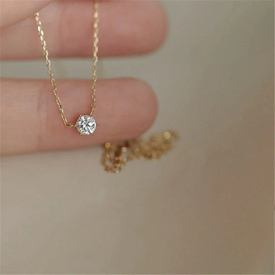 Zircone splendente | Collana unica con zirconi scintillanti