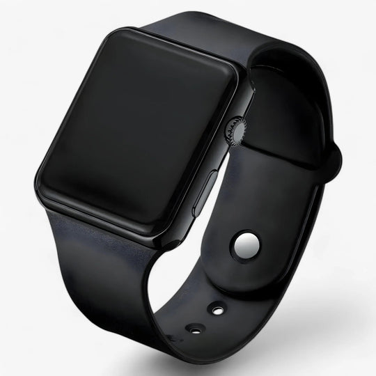Digitaal LED Horloge – Vierkant Display met Siliconen Band