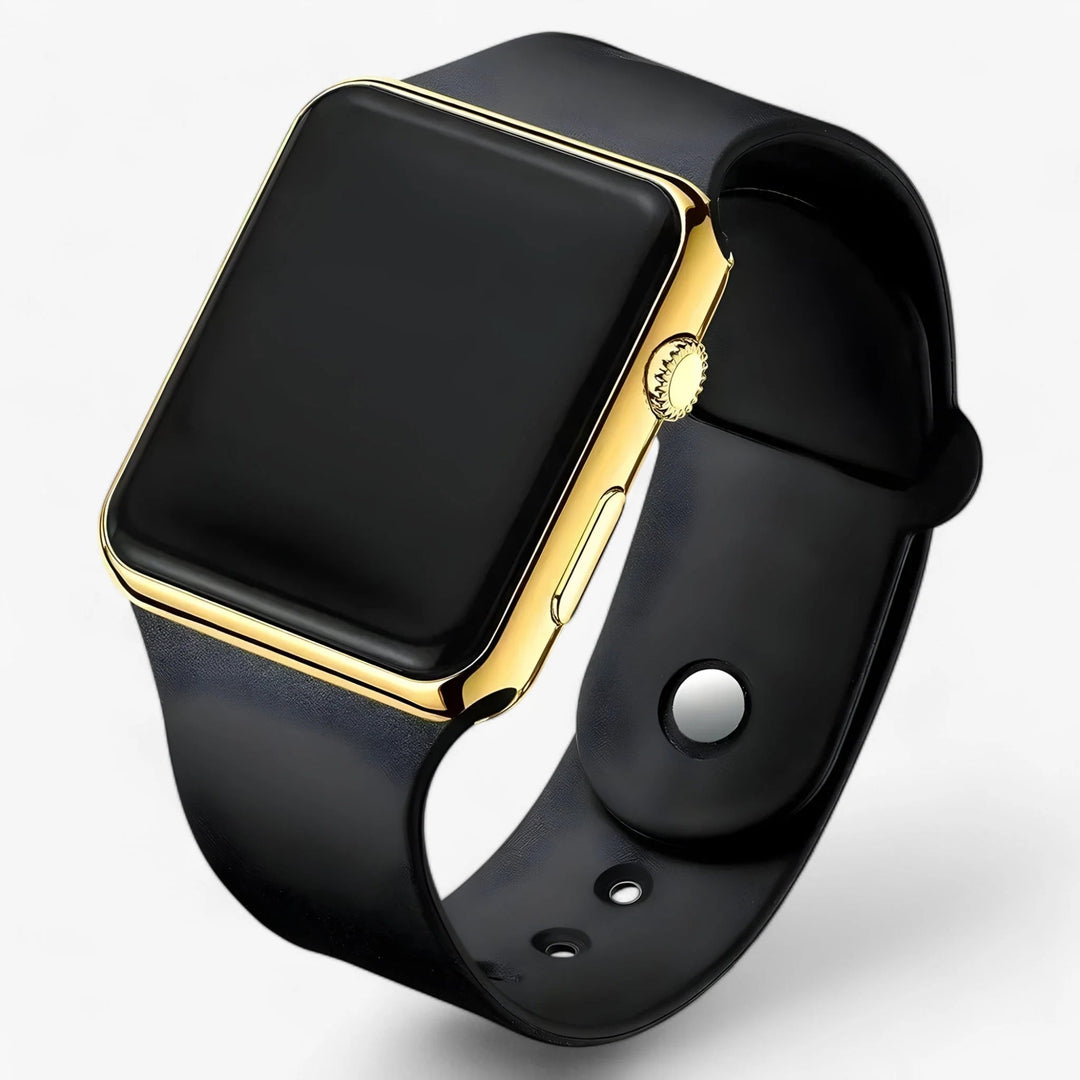 Digitaal LED Horloge – Vierkant Display met Siliconen Band