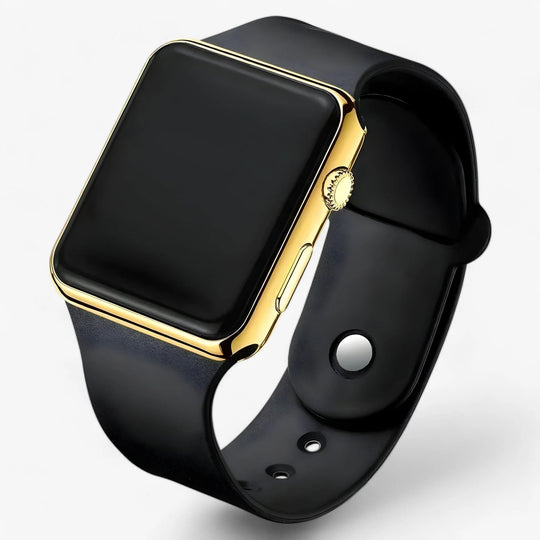 Digitaal LED Horloge – Vierkant Display met Siliconen Band