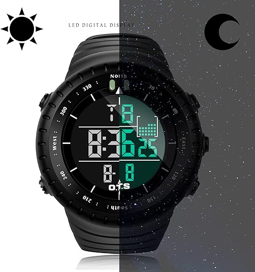 Digitaal Sporthorloge Heren – Waterdicht met Stopwatch