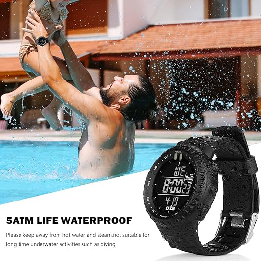 Digitaal Sporthorloge Heren – Waterdicht met Stopwatch