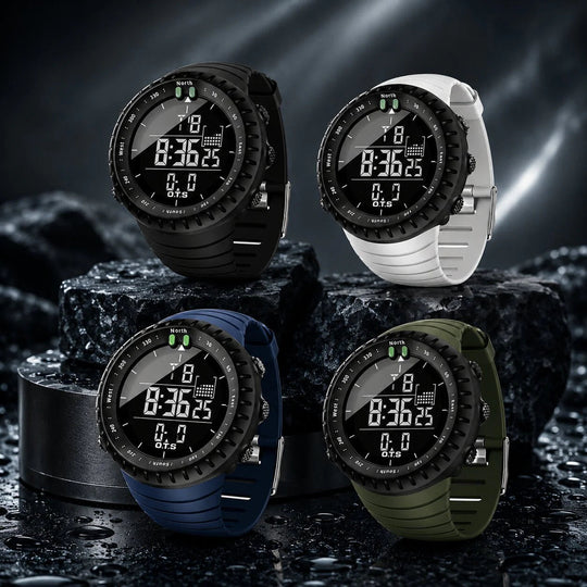 Digitaal Sporthorloge – Waterdicht &amp; Schokbestendig met LED, Alarm en Stopwatch