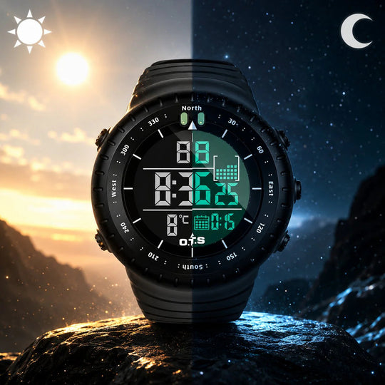 Digitaal Sporthorloge – Waterdicht &amp; Schokbestendig met LED, Alarm en Stopwatch