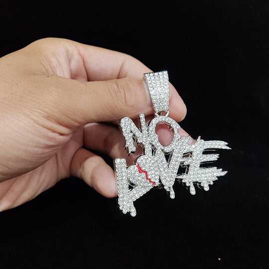 Sterling Mystique | Hip Hop Cuban Chains NO LOVE Necklace