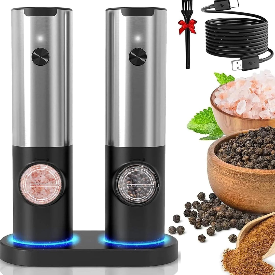 Elektrische Peper- en Zoutmolen Set – Oplaadbaar met LED