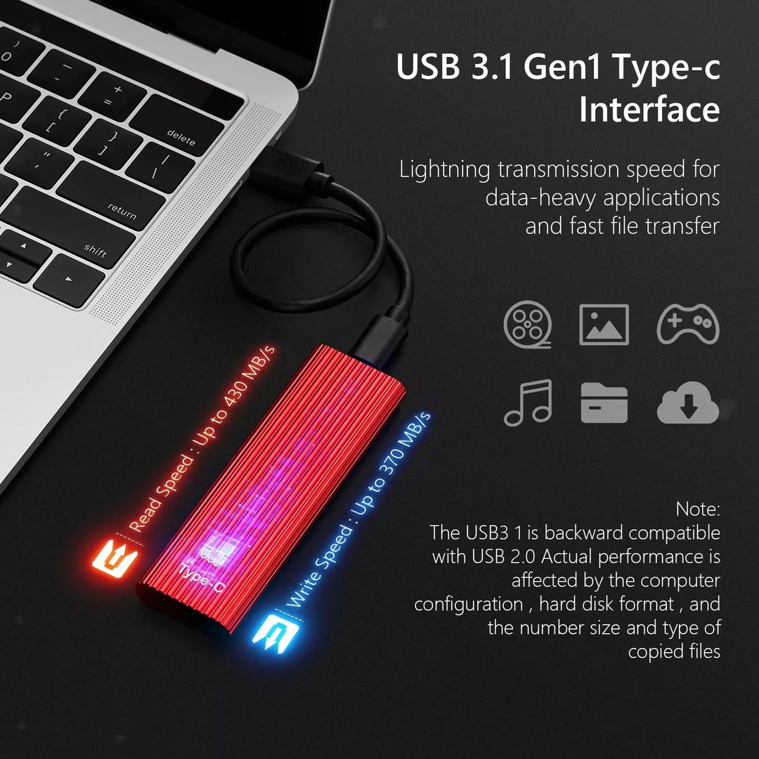 Externe SSD-schijf USB 3.1 - Draagbare Opslag tot 16TB