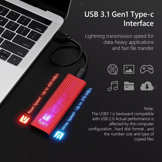 Externe SSD-schijf USB 3.1 - Draagbare Opslag tot 16TB
