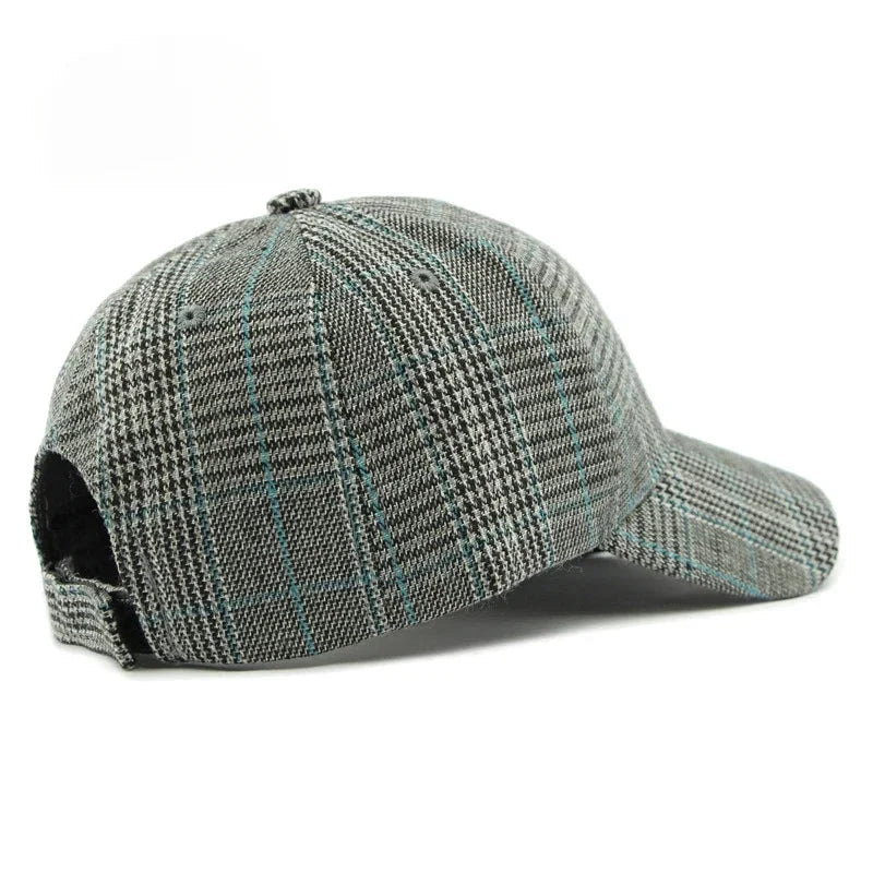 Geruite Baseball Cap met Zonbescherming - Gestructureerde Pet