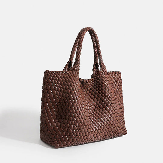 Gevlochten Shopper Kunstleer – Ruime Dames Tas met Tijdloos Design